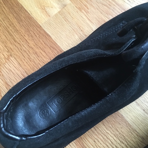 Black Suede Topshop Shoes - Picture 4 of 5